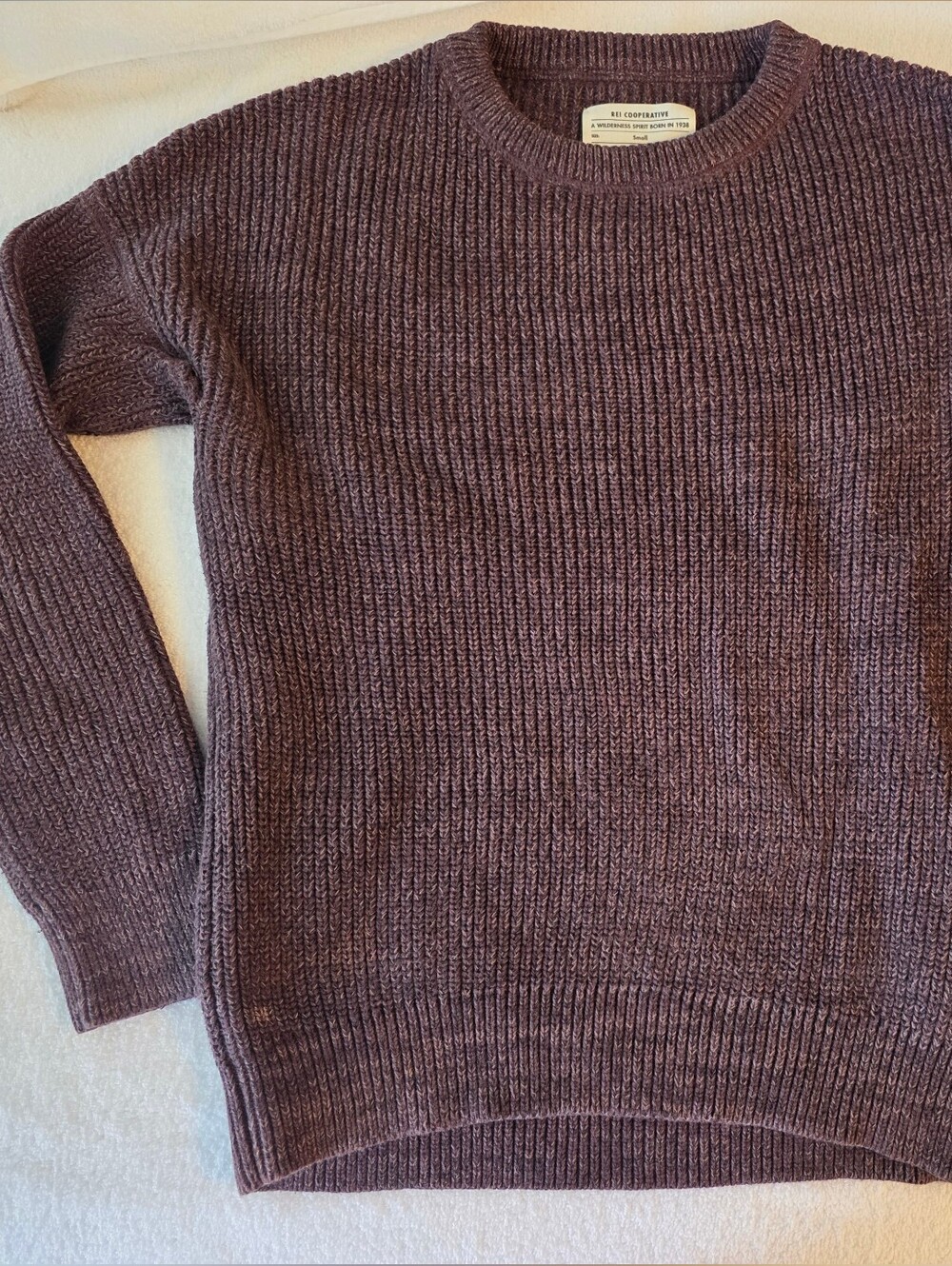 Cooperative Ribbed Crewneck Sweater in Plum